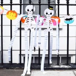 Halloween Skeleton Paper Honeycomb Hanging Decorations - 2 Pack 13 Halloween Skeleton Paper Honeycomb Hanging Decorations - 2 Pack -Perfect Party Store HALLOWEEN 02