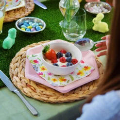Large Hexagonal Pastel Paper Plates - 8 Pack -Perfect Party Store HANNAH EASTER TRUDY TABLE 10