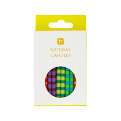 Birthday Striped Multi-Coloured Candles - 24 Pack -Perfect Party Store HB CANDLE 1 2b197426 6540 439a 8b5d 42f0aa30ba91