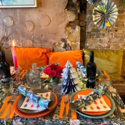 Blue & Yellow Ombre Paper Honeycomb Tree Decorations - 3 Pack -Perfect Party Store LITTLE ORANGE DOOR XMAS TABLE 01 50916670 3eee 40cd 8824 a1bc9267d678