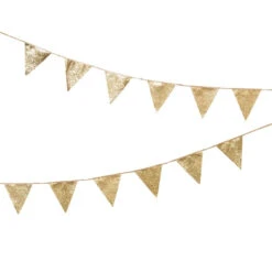 Gold Glitter Bunting - 3m -Perfect Party Store LUXE BUNTING 1 5c151572 36a0 4f4f 84ae e582c717cacd