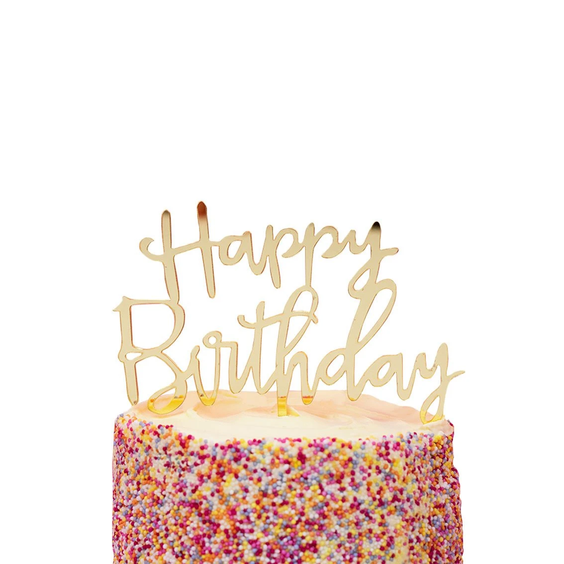 Luxe Gold Happy Birthday Cake Topper 2 Luxe Gold Happy Birthday Cake Topper - Image 2
