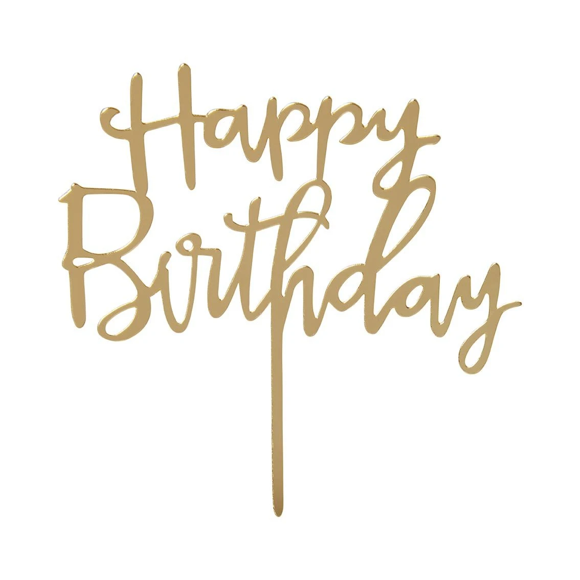 Luxe Gold Happy Birthday Cake Topper 1 Luxe Gold Happy Birthday Cake Topper