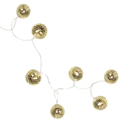 Gold Disco Balls String Lights - 1.6m -Perfect Party Store LUXE LIGHT DISCO GLD 3