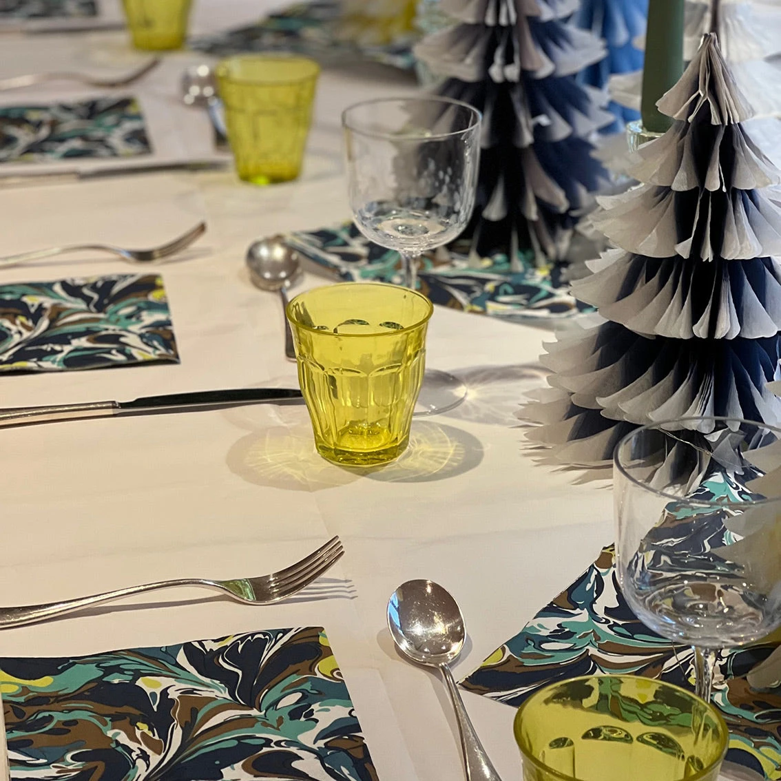 Marble Blue Napkins - 20 Pack 4 Marble Blue Napkins - 20 Pack - Image 4