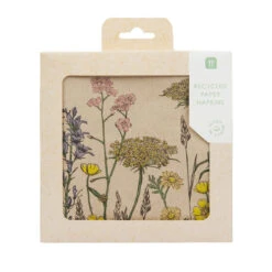 Recycled Paper Wildflower Napkins - 20 Pack -Perfect Party Store MEADOW NAPKIN