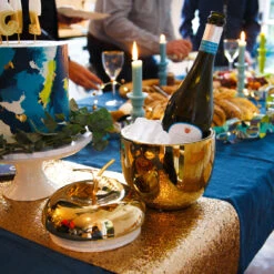 Gold Ceramic Apple Ice Bucket -Perfect Party Store MELANIE S NEW YEARS TABLE 15