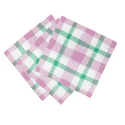 Lilac & Green Gingham Paper Napkins - 20 Pack -Perfect Party Store MELLOW NAPKIN LG 4