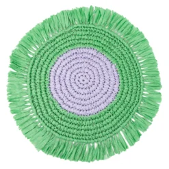 Lilac & Green Paper Raffia Placemats - 2 Pack -Perfect Party Store MELLOW PMAT RAF LG 4