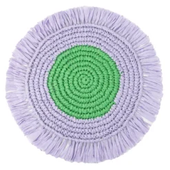 Lilac & Green Paper Raffia Placemats - 2 Pack -Perfect Party Store MELLOW PMAT RAF LG 5