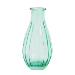 Green Glass Bud Vase