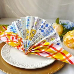 Moroccan Souk Blue Paper Napkins - 20 Pack -Perfect Party Store Mother s Day photo3