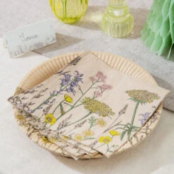 Recycled Paper Wildflower Napkins - 20 Pack -Perfect Party Store NATURALMEADOW 06