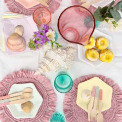 Pink Raffia Placemats - 2 Pack -Perfect Party Store PASTEL 02 2b188e25 58d9 4c3c 896b 0e7e5015a555