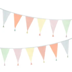 Pastel Fabric Bunting, 3m 13 Pastel Fabric Bunting, 3m -Perfect Party Store PASTEL FABBUNT 3