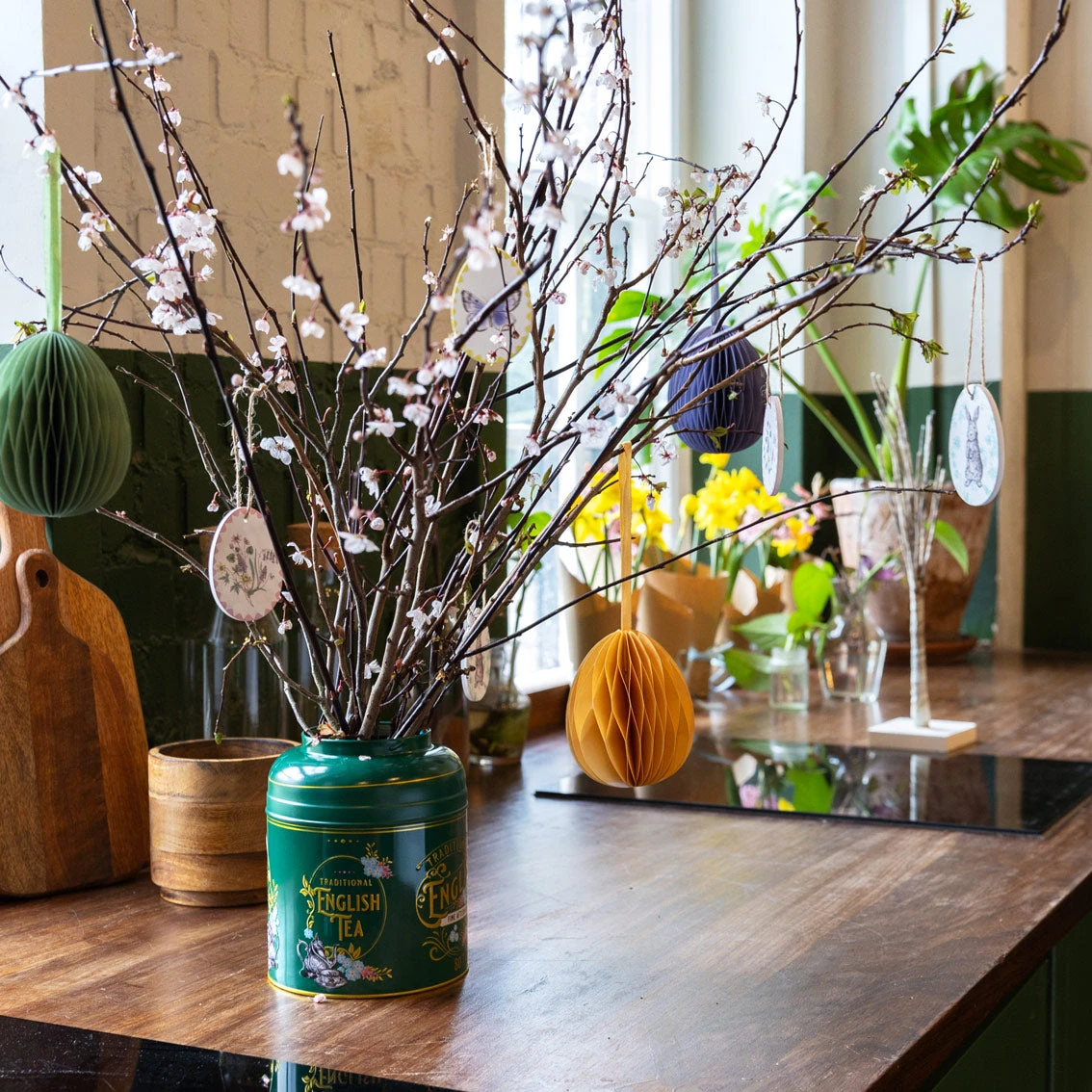 Easter Egg Wooden Hanging Decorations - 3 Pack 6 Easter Egg Wooden Hanging Decorations - 3 Pack - Image 6