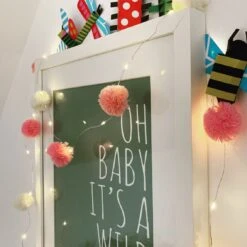 We Heart Pink Pom Pom Lights -Perfect Party Store PINK LIGHT POM 07 b8007b3f a6cc 4d3e aed3 786d7cd039de