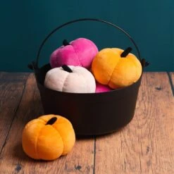 6 Velvet Pumpkin Decorations -Perfect Party Store PUMPKIN PUMPKIN 03