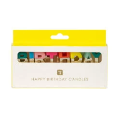 Birthday Brights Rainbow Happy Birthday Candles -Perfect Party Store RAIN CANDLE HB 1