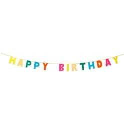 Birthday Brights Rainbow Happy Birthday Garland -Perfect Party Store RAIN GARLAND HB 32 3af322c9 869d 4db2 b5f2 05d1e8f61e68