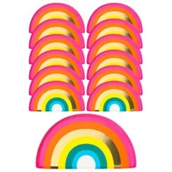 Birthday Brights Rainbow Shaped Plates -Perfect Party Store RAIN PLATE RAIN 1 de7a4bbe 0196 40c6 a397 47e5762b2b60
