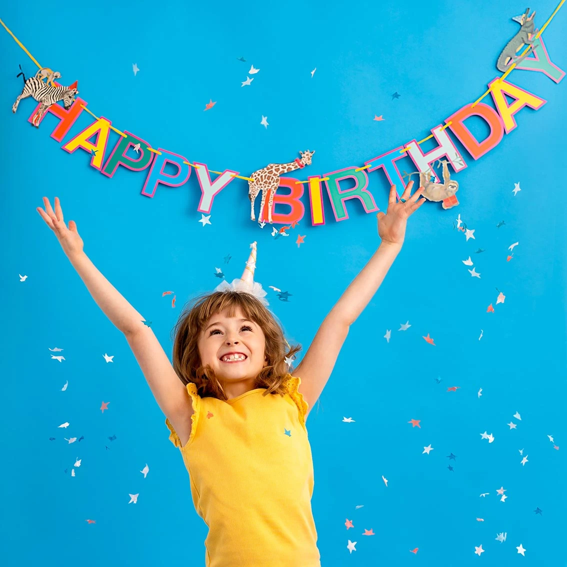 Party Safari Monkey & Zebra Happy Birthday Paper Garland - 3m 3 Party Safari Monkey & Zebra Happy Birthday Paper Garland - 3m - Image 3