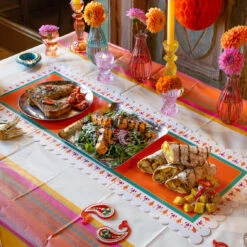 Diwali Orange, Pink & Yellow Paper Table Cover -Perfect Party Store SPICE 21 550cc610 2a6a 4959 b493 894e1a05d644