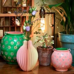 Yellow & Orange Ombre Honeycomb Paper Bud Vase -Perfect Party Store SS24 LIFESTYLE 11