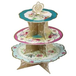 Floral 3 Tier Cardboard Cake Stand -Perfect Party Store TS3 CAKESTAND 4