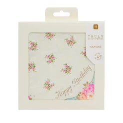 Blue & Pink Floral Paper Napkins - 20 Pack -Perfect Party Store TS3 NAPKIN HB 1 466bd100 58e2 43f2 9d76 696d2479cc17