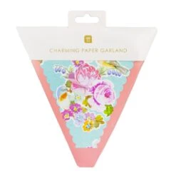 Floral Pink, Blue & Yellow Paper Bunting -Perfect Party Store TS4 BUNTING01 829c9698 0b09 4157 a706 5075296a5d51