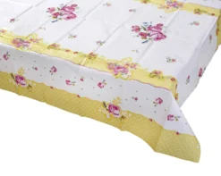 Yellow & White Floral Paper Table Cover 9 Yellow & White Floral Paper Table Cover -Perfect Party Store TS5 TCOVER PACK 236ea444 5f50 49e7 8ef3 7a7360fa7617 scaled