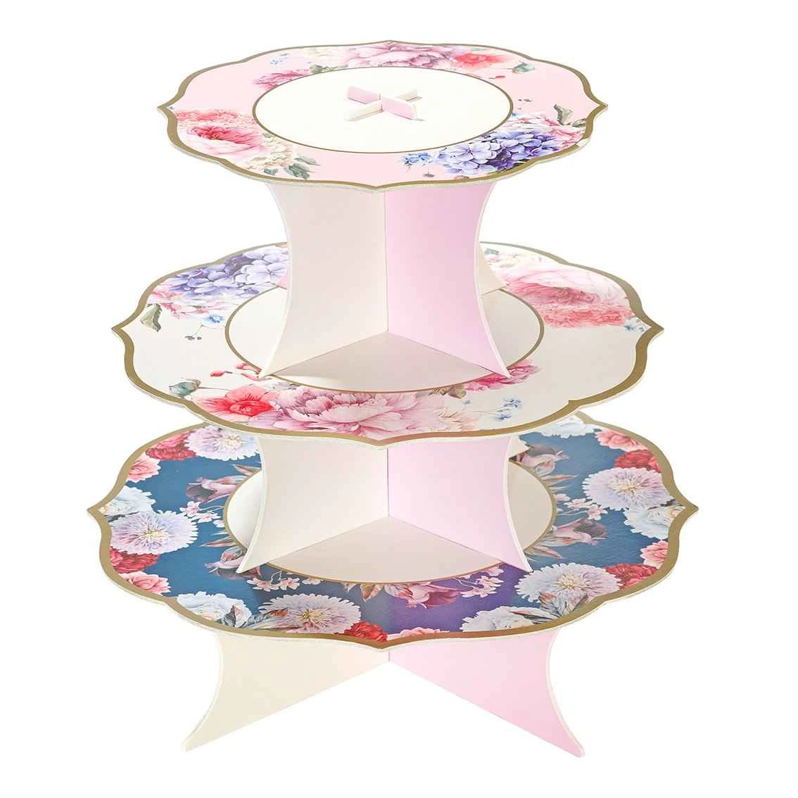 Multicoloured 3 Tier Cardboard Cake Stand 1 Multicoloured 3 Tier Cardboard Cake Stand