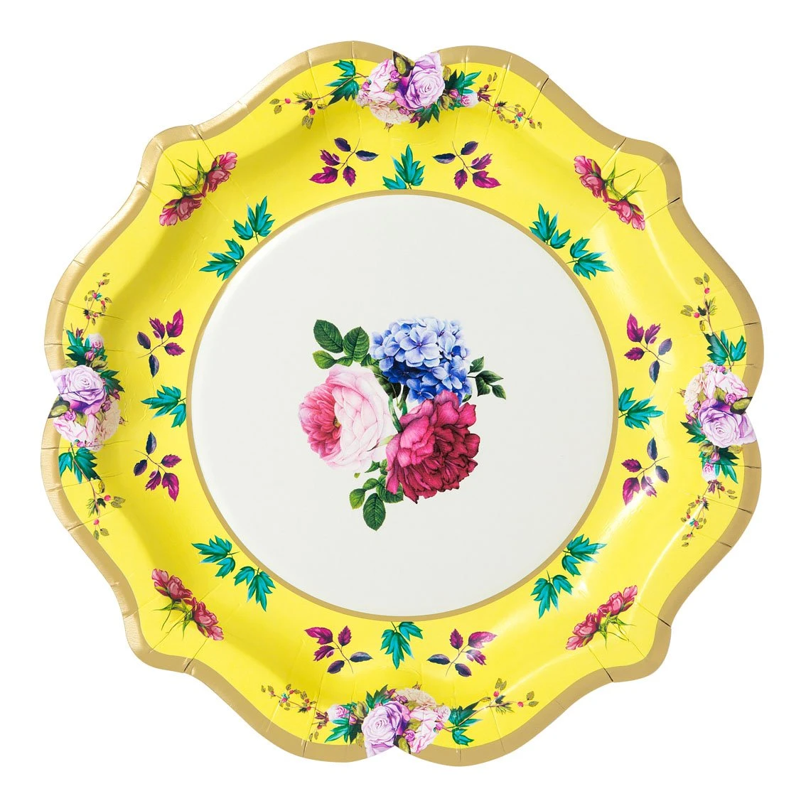 Bright Multicoloured Floral Paper Plates - 12 Pack 4 Bright Multicoloured Floral Paper Plates - 12 Pack - Image 4