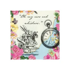 Alice In Wonderland Rabbit Floral Paper Napkin -Perfect Party Store TSALICE CNAPKIN 2 fef67fef 27f9 4a73 84f8 23366e64686f