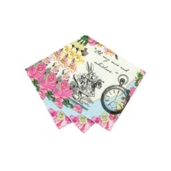 Alice In Wonderland Rabbit Floral Paper Napkin -Perfect Party Store TSALICE CNAPKIN 3 377f0516 f2d1 4f3b b1b9 1ee8c1d1f18c