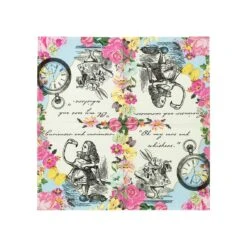 Alice In Wonderland Rabbit Floral Paper Napkin -Perfect Party Store TSALICE CNAPKIN 4 c39f63ca b463 440a ac98 71fdd51b8f80