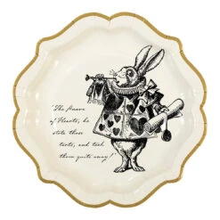 Alice In Wonderland Mad Hatter Party Paper Plates - 12 Pack -Perfect Party Store TSALICE MED PLATE 3