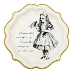 Alice In Wonderland Mad Hatter Party Paper Plates - 12 Pack -Perfect Party Store TSALICE MED PLATE 5