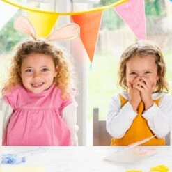 Rainbow Birthday Fabric Bunting - 3m -Perfect Party Store TSBUNNY KNITKIT 09