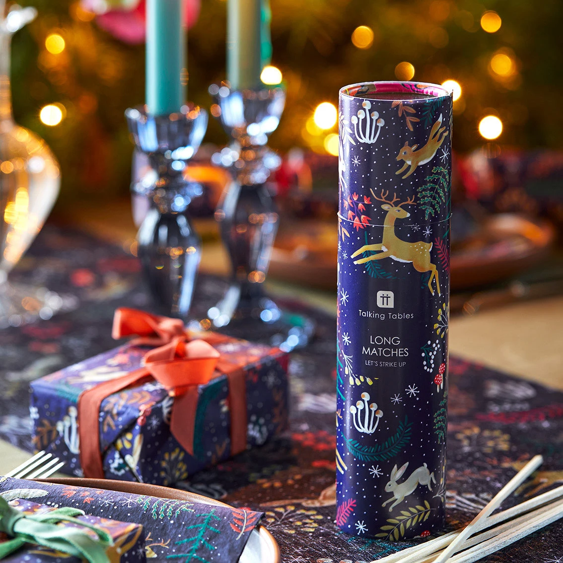 Woodland Flora & Fauna Dark Blue Tube Of Matches 3 Woodland Flora & Fauna Dark Blue Tube Of Matches - Image 3