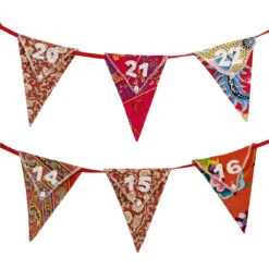Fill-Your-Own Upcycled Advent Calendar Bunting - 2 X 3m