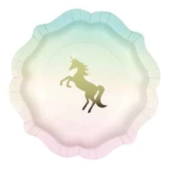 We ♥ Unicorns Pastel Paper Plates -Perfect Party Store UNICORN PLATE