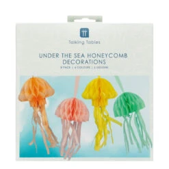 Colourful Hanging Jellyfish Decorations - 8 Pack -Perfect Party Store WAVES JELLYDEC 1