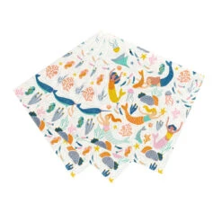 Mermaid & Sea Creatures Paper Napkins - 20 Pack -Perfect Party Store WAVES NAPKIN 4 1