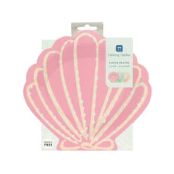 Shell Shaped Paper Plates - 12 Pack -Perfect Party Store WAVES PLT SHELL 1