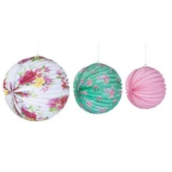 Pink, Blue & Green Floral Paper Lanterns -Perfect Party Store talking tables uk public truly scrumptious paper lanterns 2123702370334 02d446ef b54b 4d55 b154 c869401a2edf