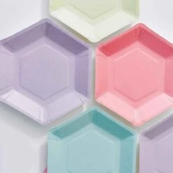 We ♥ Pastels Hexagonal Plates -Perfect Party Store talking tables uk public we heart pastels hexagonal plates 2127390670878 794abdf3 9096 4121 9d92 8a057911b3ed